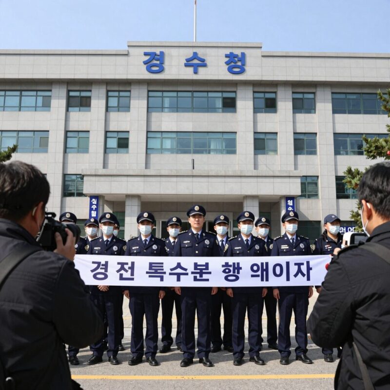 경찰 특수본 해산 관련 이미지. 경찰청 건물과 특수본 해산 기사 배경
