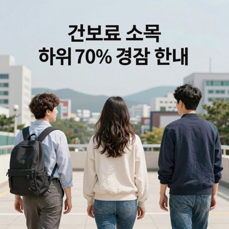건보료 소득 하위 70% 경감 혜택 안내 이미지