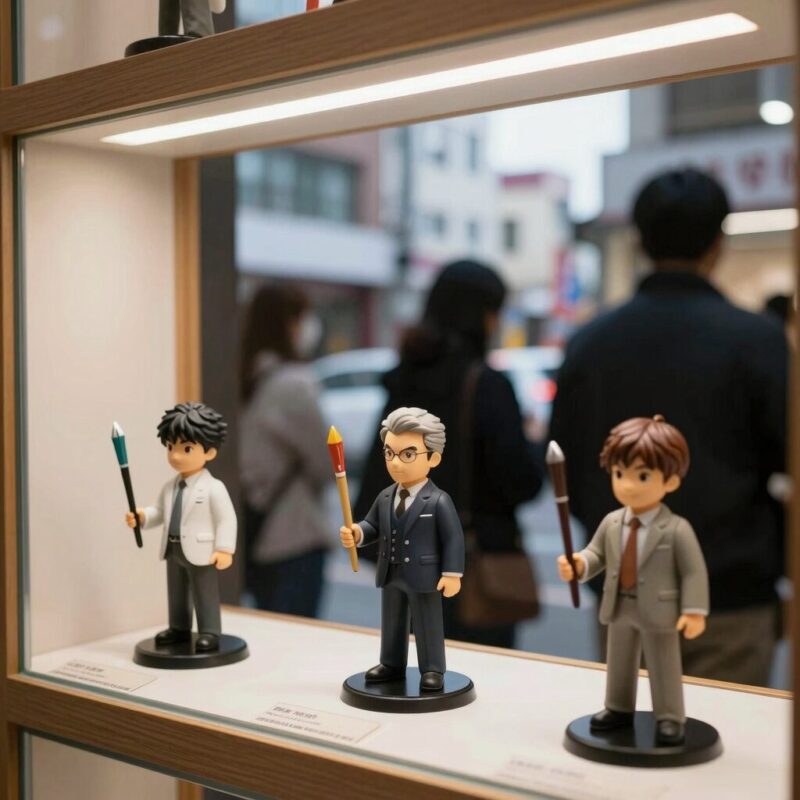 일본 돈키호테 매장 내부 진열대와 돈펜 캐릭터 인형