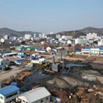 평택 K55 백린 누출 사고 현장 항공사진