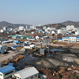 평택 K55 백린 누출 사고 현장 항공사진