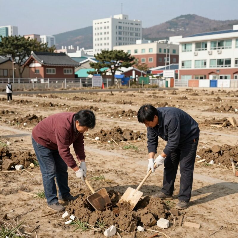 수기윤 부산경락 관리 중인 모습