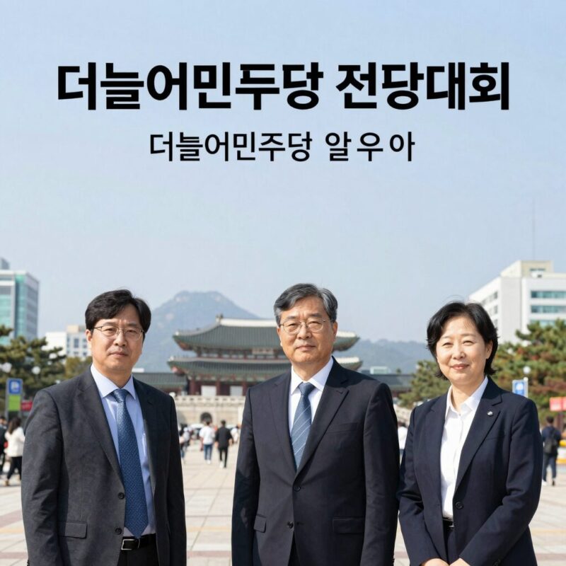 더불어민주당 전당대회 일정 홍보 포스터 이미지