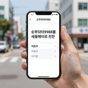 손목닥터9988 앱에서 포인트를 서울페이로 전환하는 화면과 사용처 목록