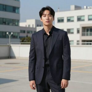 솔로지옥 유시은이 촬영 현장에서 당당한 포즈를 취하고 있는 모습. 자신감 넘치는 표정과 세련된 스타일링이 돋보인다.