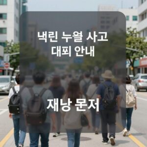 백린 누출 사고 대피 안내 재난문자 화면