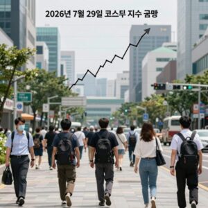 2026년 7월 29일 코스피 지수 급락 장면을 보여주는 차트 그래프