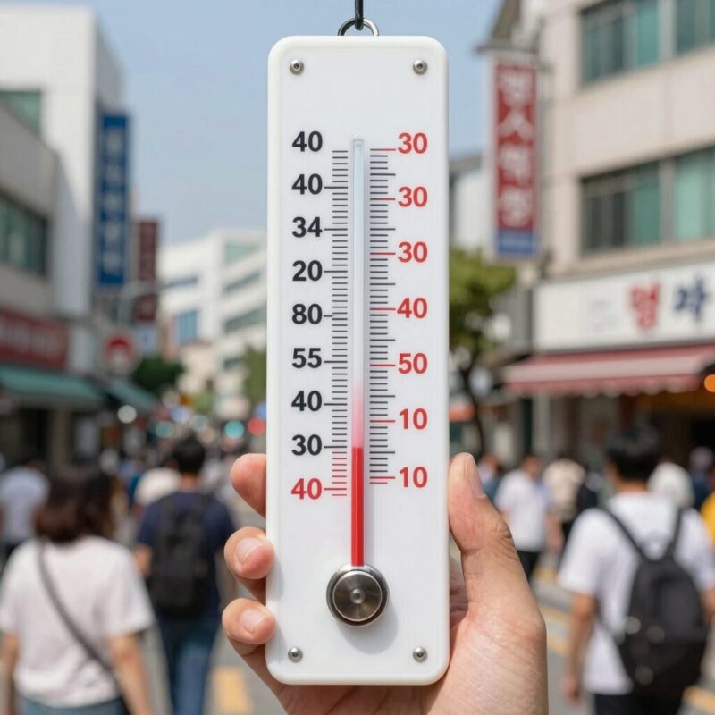 양산 40.3도 폭염 온도계 실제 모습
