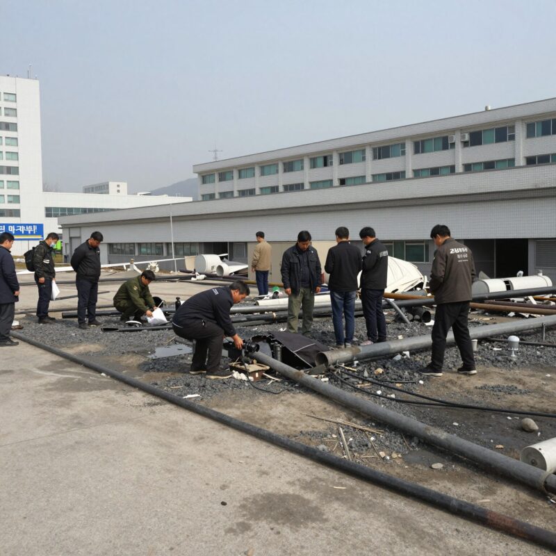 평택 미군기지 백린 누출 사고 현장 사진