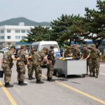 평택 미군부대 백린 누출 사고 현장 안전 조치 모습