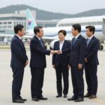 이 대통령 칠레 출국 일정과 전망 이 대통령 칠레 출국 공항에서 환송 인사