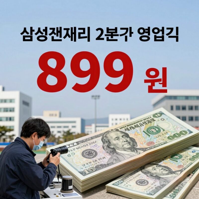 삼성전자 2분기 영업익 89조 원 역대 최대 실적 그래프와 반도체 웨이퍼 이미지