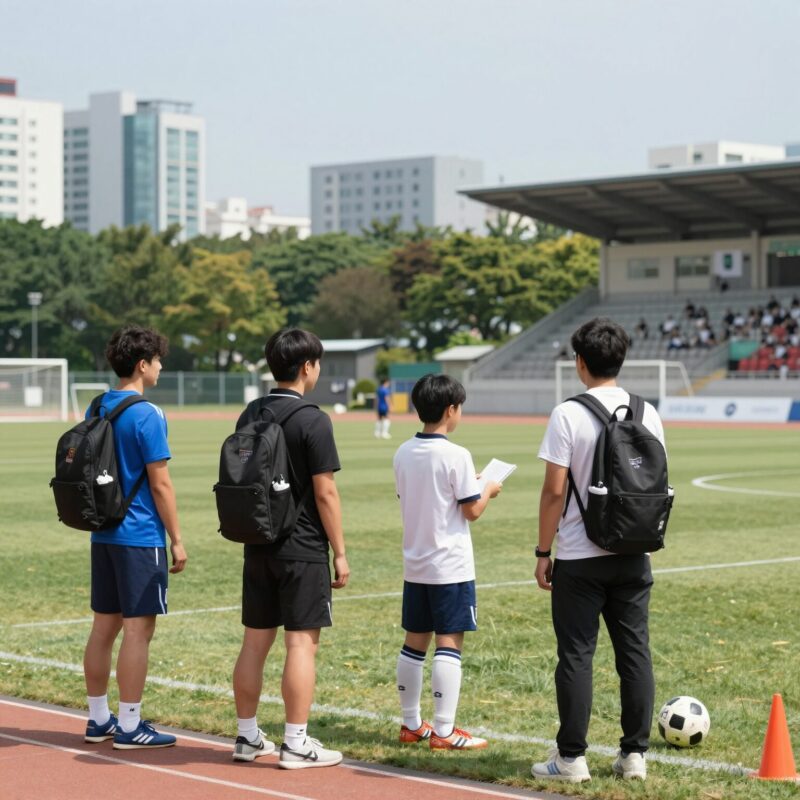 축구 청문회 시간 확인을 위해 협회 홈페이지 일정표를 보고 있는 모습