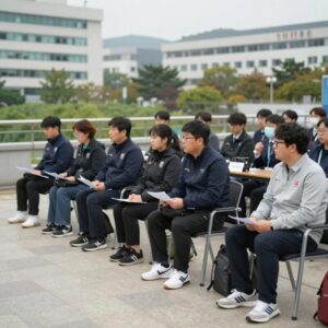 축구협회 청문회 모습과 관련 인사들이 질의응답하는 장면