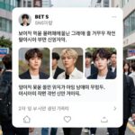 BTS 보이콧 그래미 출품 거부 의미 BTS 멤버들이 SNS에 올린 그래미 출품 거부 글과 관련된 이미지로, 보이콧 논란의 중심이 된 아시아 부문 신설을 상징적으로 표현