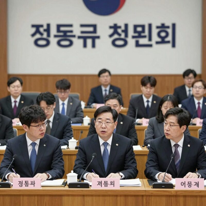 정몽규 청문회 주요 쟁점과 축구협회 변화 1 정몽규 청문회 장면 국회의원 질의 답변 모습