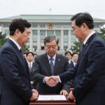 홍명보 청문회 축구협회 밀실 운영 논란 정리 홍명보 전 감독과 정몽규 전 회장이 국회 청문회에서 증인 선서를 하고 있는 모습