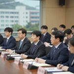 여야 재검표 합의 내용을 설명하는 국조특위 회의 장면