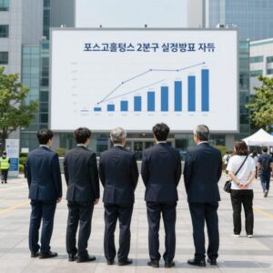 포스코홀딩스 2분기 실적 발표 자료와 차트 이미지
