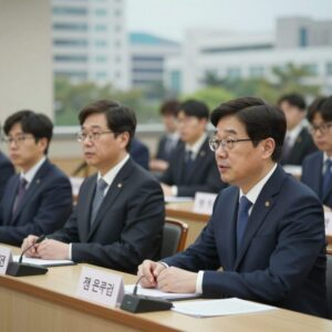윤용근 국회의원이 청문회 도중 정몽규 전 회장과 문자 메시지를 주고받는 모습이 논란이 되었다.