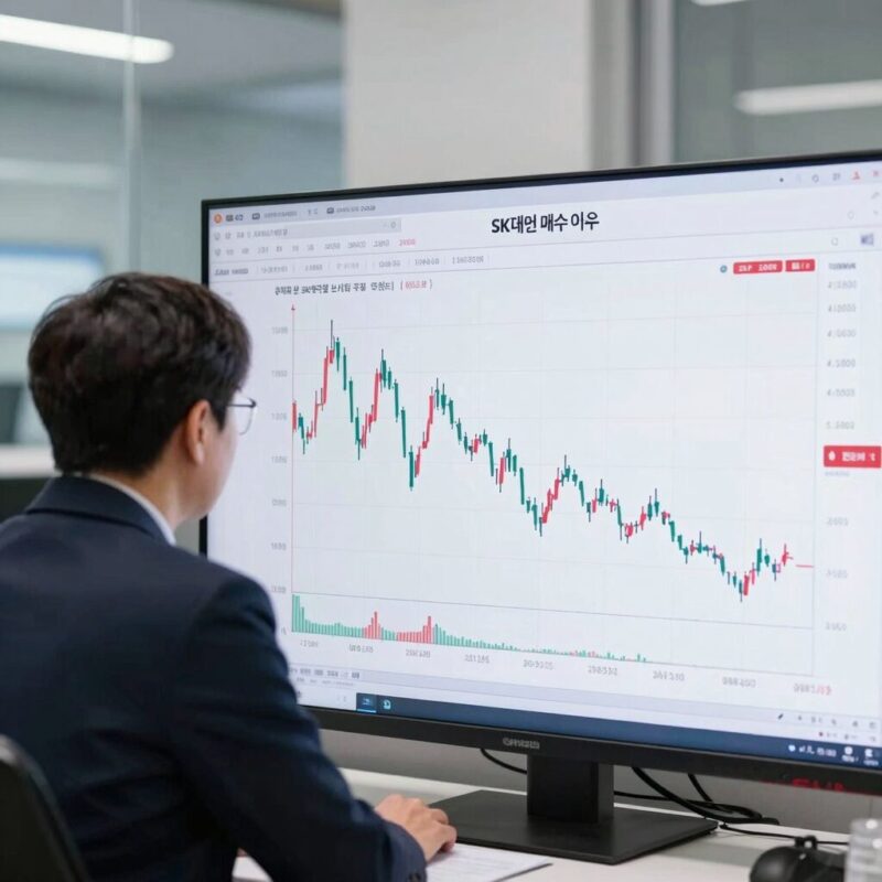 최태원 SK 주식 매수 이후 주가 흐름을 보여주는 차트