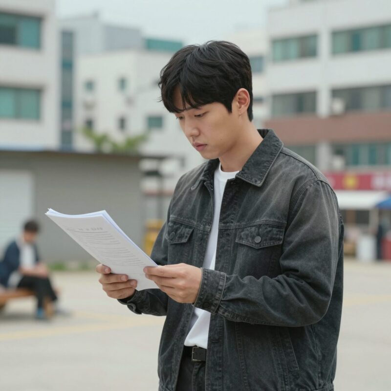 강유석 배우 그의 진심과 연기로 빛나는 순간들 1 강유석 배우가 드라마 촬영 현장에서 진지하게 대본을 보고 있는 모습