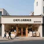 신세계 명동 미디어파사드와 식품 사업 재편 소식 신세계 대구 스위트파크 졸리파이마켓과 프랑스루브르바게트 매장 전경