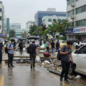 태풍 루사가 강타한 한반도 피해 모습