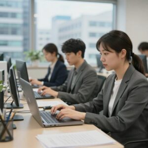 마이크로 소프트 코파일럿이 윈도우 데스크탑에서 작업중인 모습