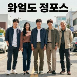 넷플릭스 영화 와일드 씽 포스터 속 강동원 엄태구 박지현 오정세의 유쾌한 모습