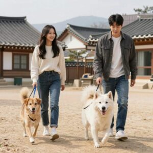 배우 김세인이 유기견과 함께 전원주택에서 생활하는 모습