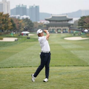 klpga 오로라월드 챔피언십 1라운드 경기 모습