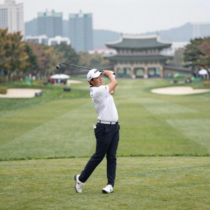 klpga 투어 30개 대회 축소와 신규 골프단 창단 1 klpga 오로라월드 챔피언십 1라운드 경기 모습