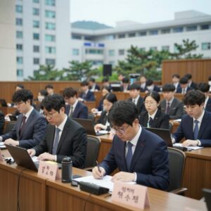 보완수사권 폐지 형사소송법 개정안 국회 본회의 표결이 임박한 상황에서 필리버스터가 진행되고 있는 모습