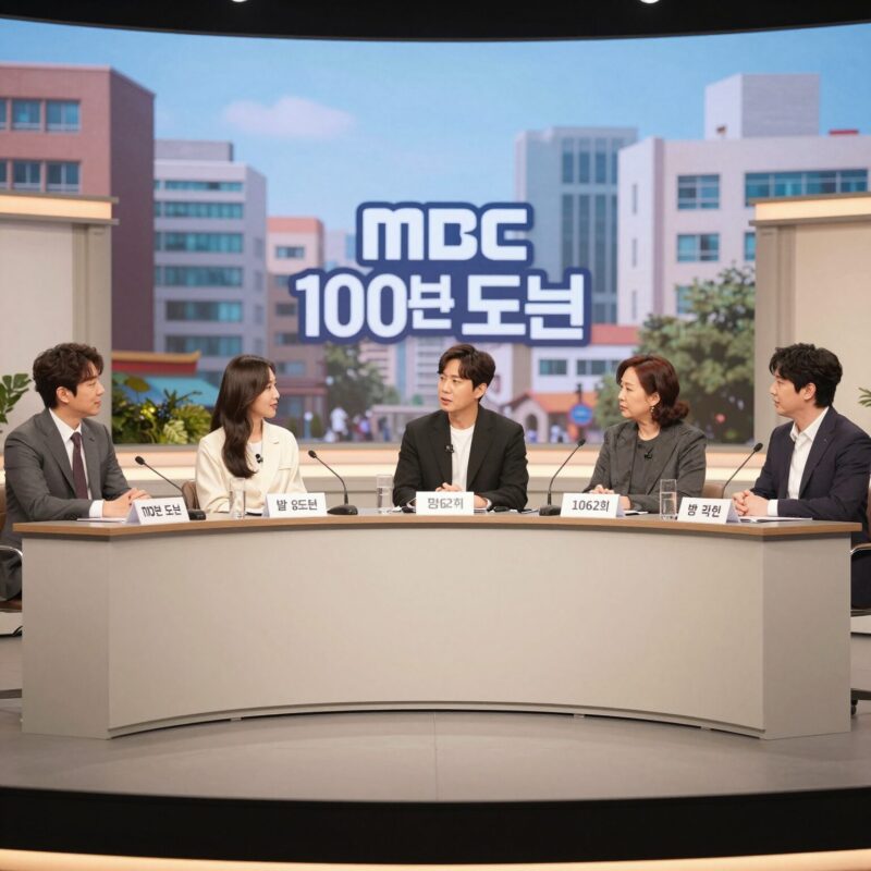세수펑크 속 부자감세 논란 100분 토론 출연진 분석 1 MBC 100분 토론 1062회 방송 스튜디오 장면 토론자들