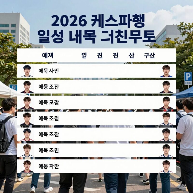 2026 케스파컵 일정 대진표 1 2026 케스파컵 일정 대진표 예선과 결선 구조