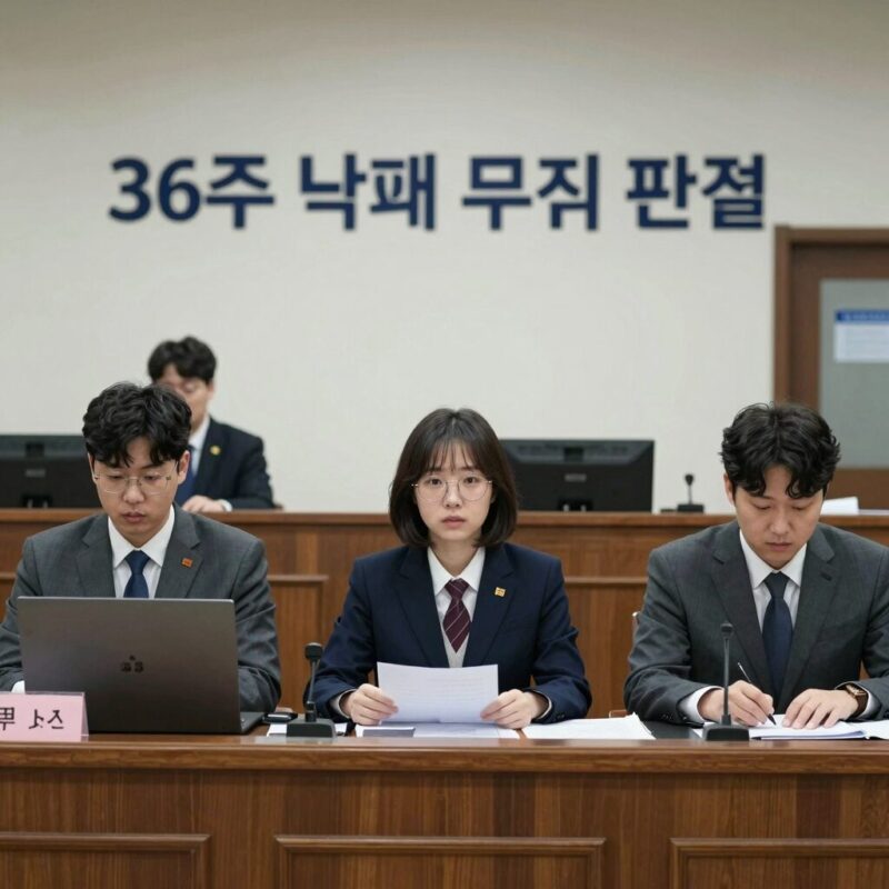 36주 낙태 무죄 판결의 의미와 법적 영향 1 36주 낙태 무죄 판결 법정 이미지