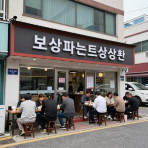 인천 계양구 보쌈파는트럭삼촌 매장 외관과 줄서는 모습