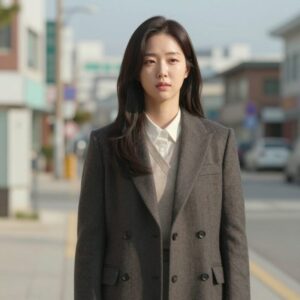 배우 이주연이 찬란한 너의 계절에 촬영장에서 포즈를 취한 모습