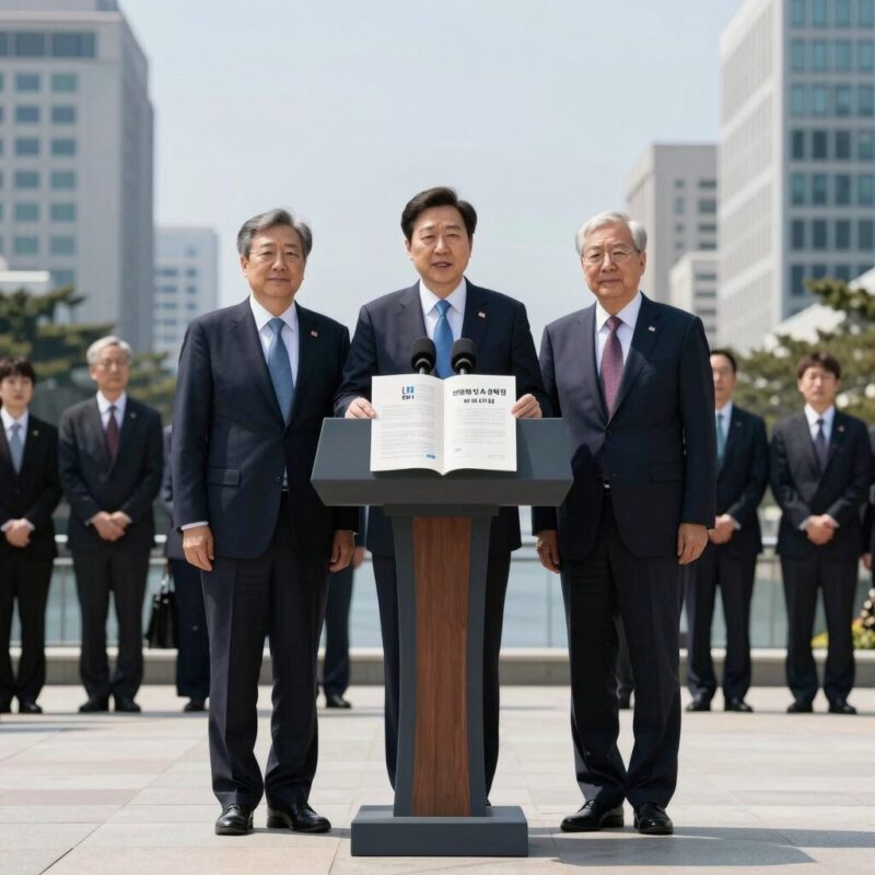 샌프란시스코 AI 정상회의에서 이 대통령이 AI 선언문을 발표하는 모습