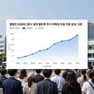 알파벳 2026년 2분기 실적발표 전후 주가 차트와 주요 지표 분석 그래프