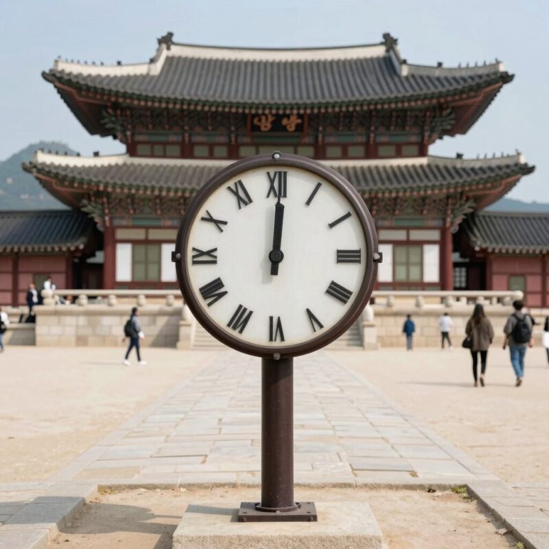 장영실 해시계 앙부일구 600년 과학과 배려 1 경복궁 사정전 앞에 설치된 장영실 해시계 앙부일구 모습. 오목한 그릇 형태의 시계판과 중앙의 영침이 보인다.