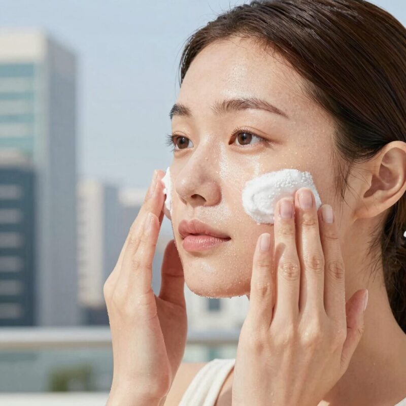 땀띠파우더 올바른 선택과 사용법 1 땀띠파우더를 바르는 모습과 피부 관리 과정