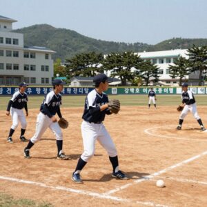 강백호 이수중학교 시절 야구 훈련 모습