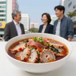 백종원 스타일 오이미역냉국 완성 접시