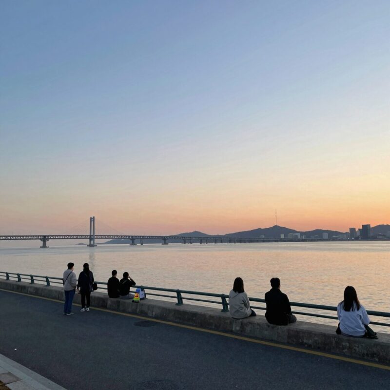 신도평화대교 개통 직후 신시모도 여행기 1 모도 배미꾸미조각공원에서 바라본 서해 낙조 풍경, 신도평화대교 개통 후 여유로운 드라이브 코스로 유명한 곳