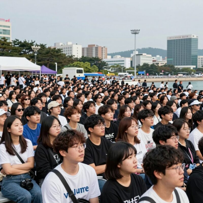BTS 부산 매출 증가 골목상권 살린 기적 1 BTS 부산 콘서트를 보기 위해 모인 수많은 관객의 모습