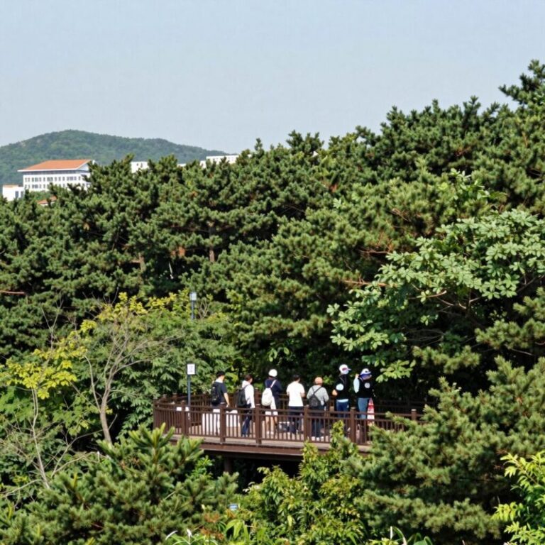 광양백운산자연휴양림 14번 데크에서 바라본 숲속 전경