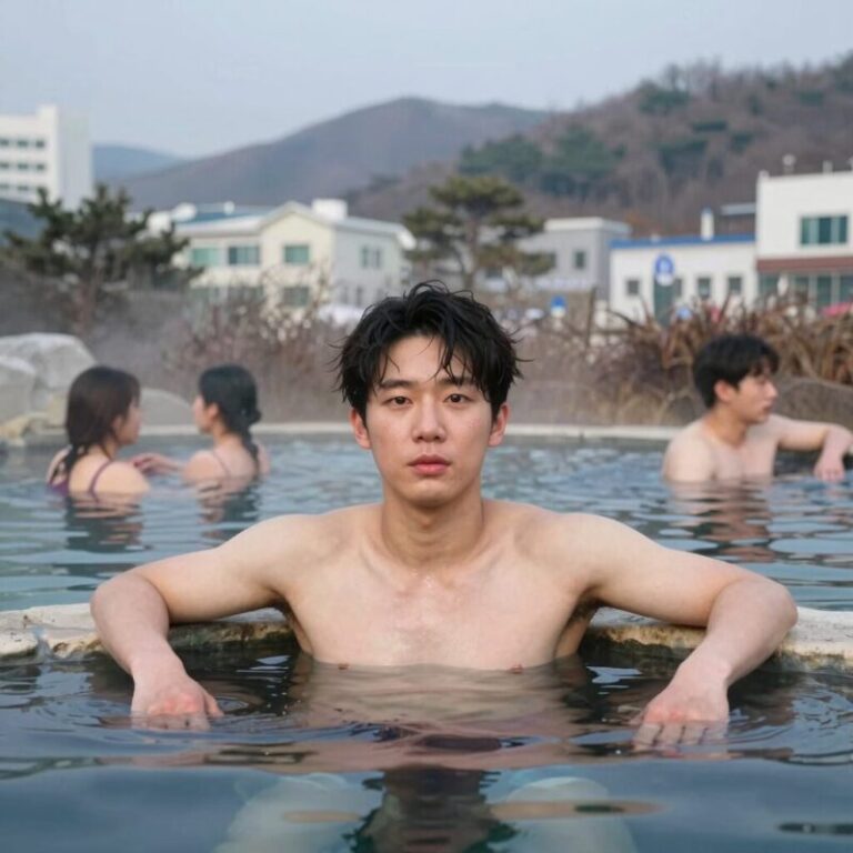 겨울 캐리비안베이 무민 캐릭터와 함께하는 온천 풍경