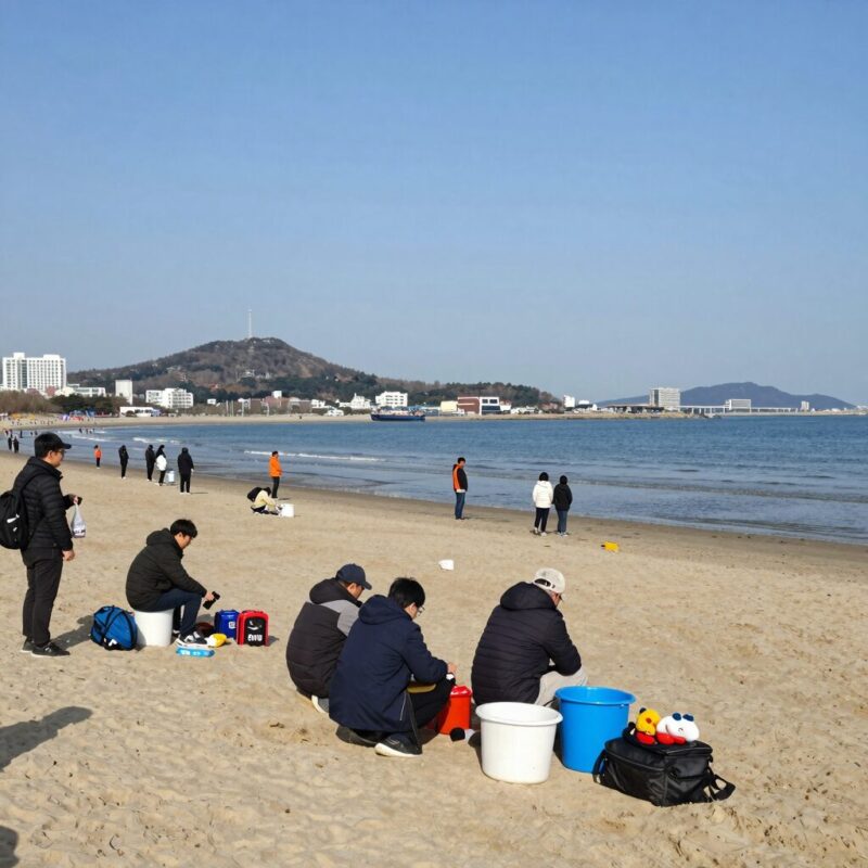 춘장대펜션 해루질체험 숙소추천 1 춘장대 해수욕장 야간 해루질 장비와 조과